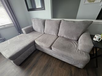 Couch 3 seats or 2 with reversible chaise, oversized chair and storage ottoman
