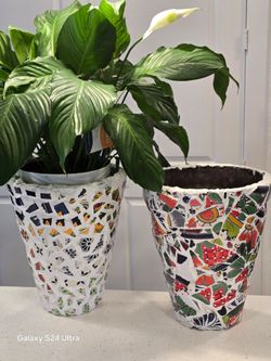 Talavera mosaic planter