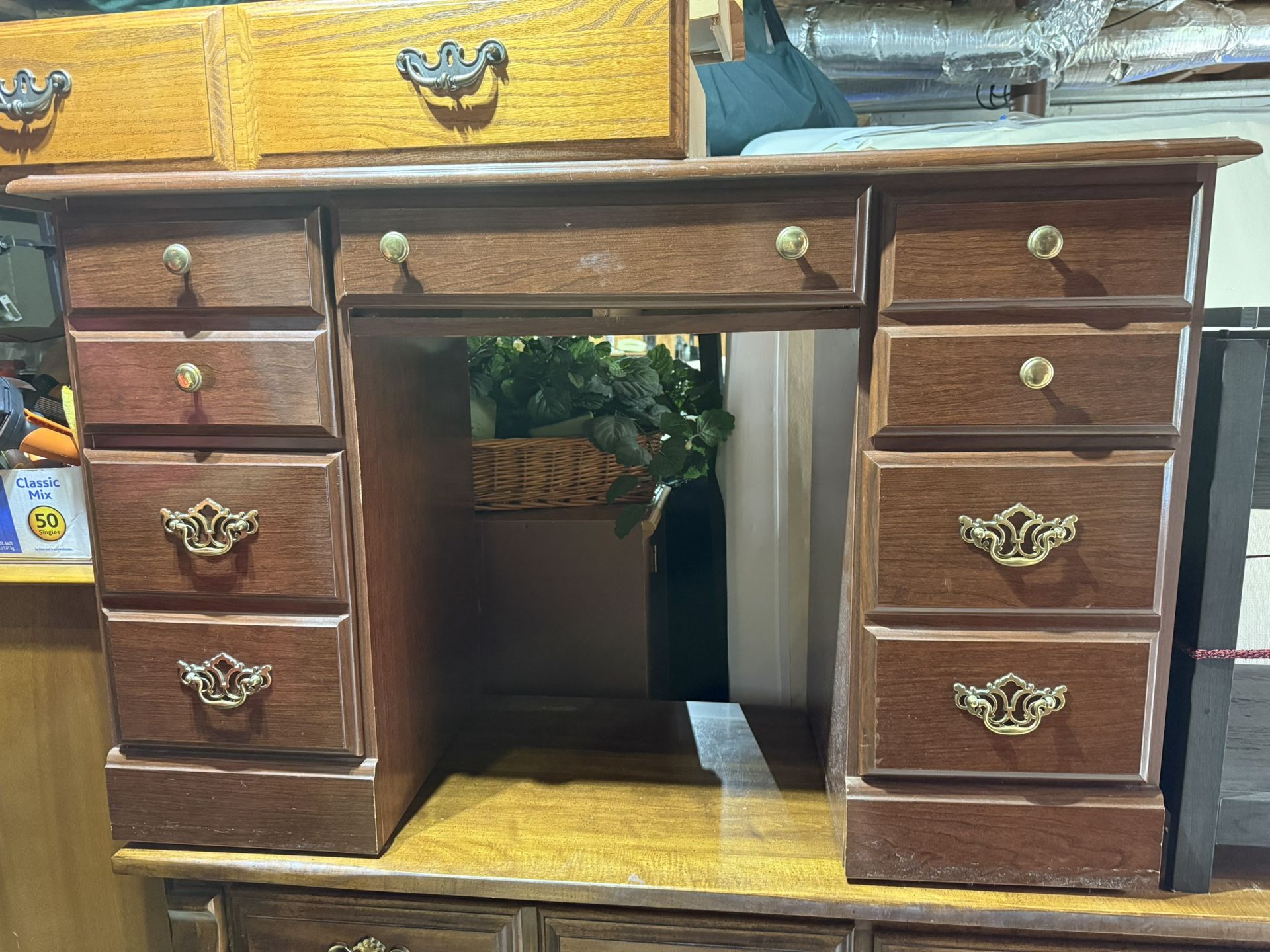 Solid dark Wood desk