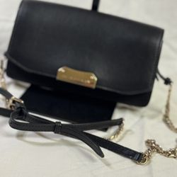 Burberry Black Leather Madison Crossbody Bag