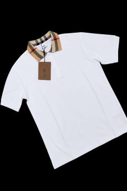 White Burberry polo