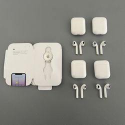 Apple AirTag (New) And 4 AirPods (3-2nd Gen + 1-1st Gen) 