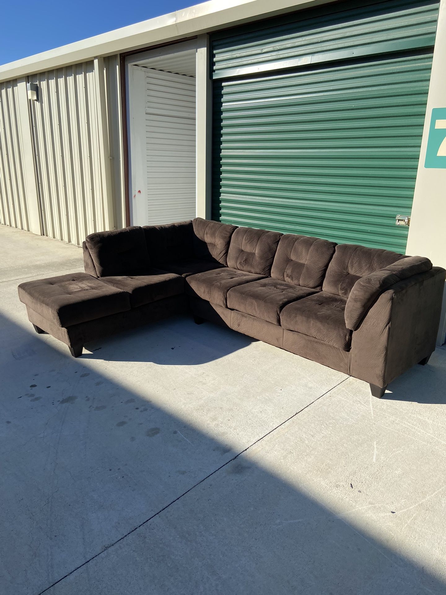 Brown Microfiber Sectional Couch Sofa for Sale in San Antonio, TX OfferUp