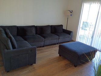 Couches the color is greyish bluish