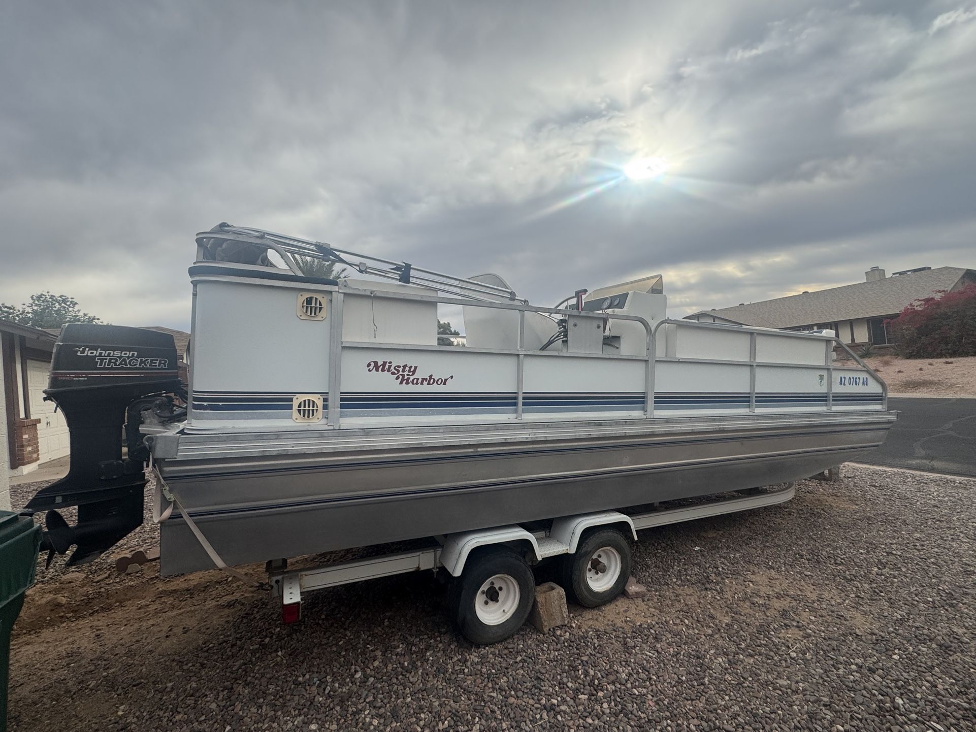 Pontoon Boat With Trailer