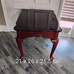 Wooden Inlay End Table In MARGATE