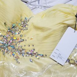 party dress light yellow