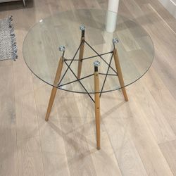 Round Glass Table For Living/Dining room 