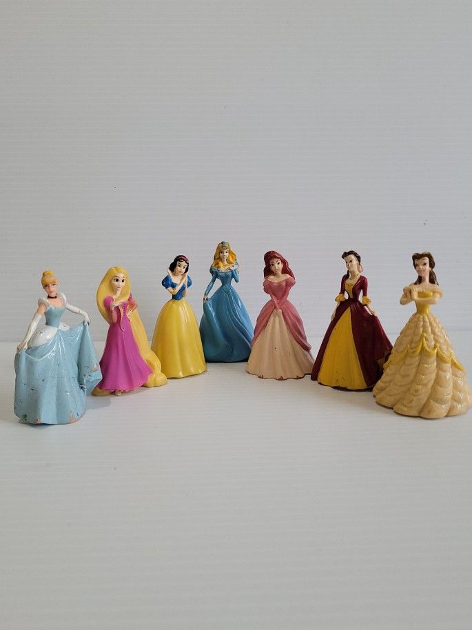 Disney Mini Figures Cake Toppers Princess Lot Of 7 .