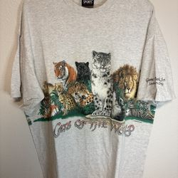 Vintage Big Cats Of Th World T Shirt XL