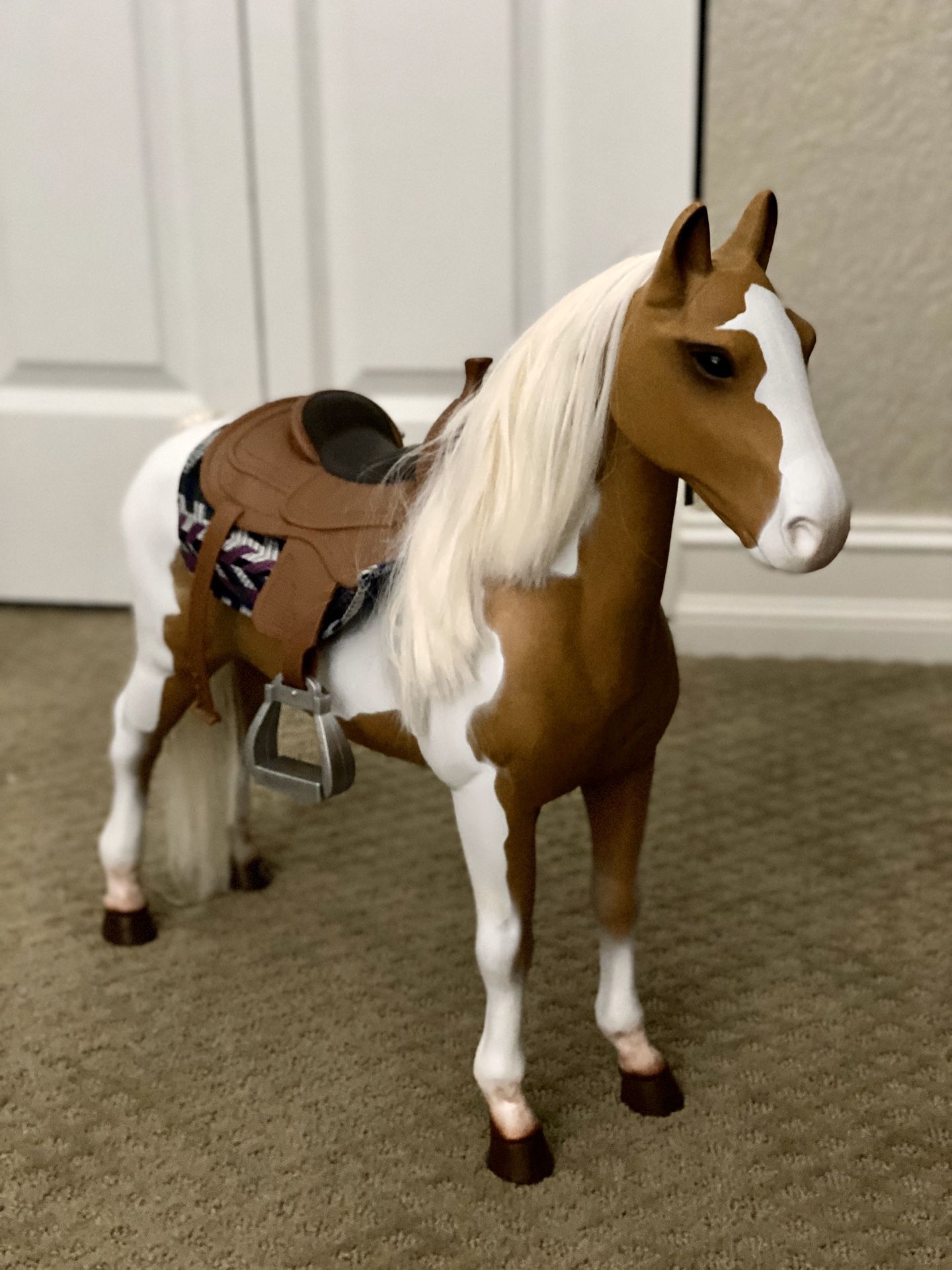 Our Generation Appaloosa horse with accessories package
