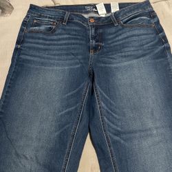 Straight Leg Plus Size 16 Jeans 