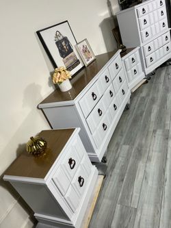 ✨Gorgeous 4-Piece Bedroom Furniture Set – Modern Farmhouse Style ✨