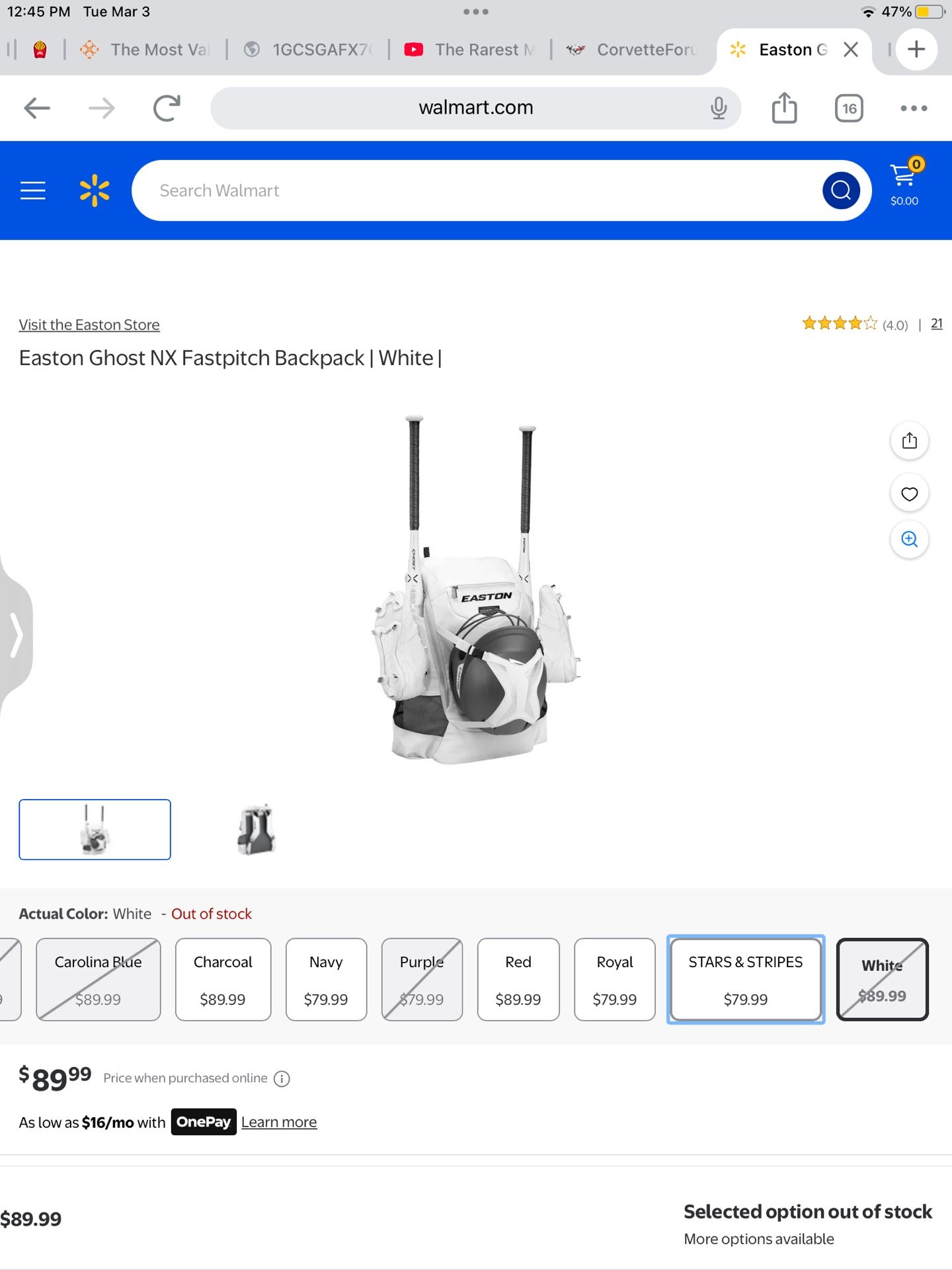 Easton Ghost NX Fastpitch Backpack