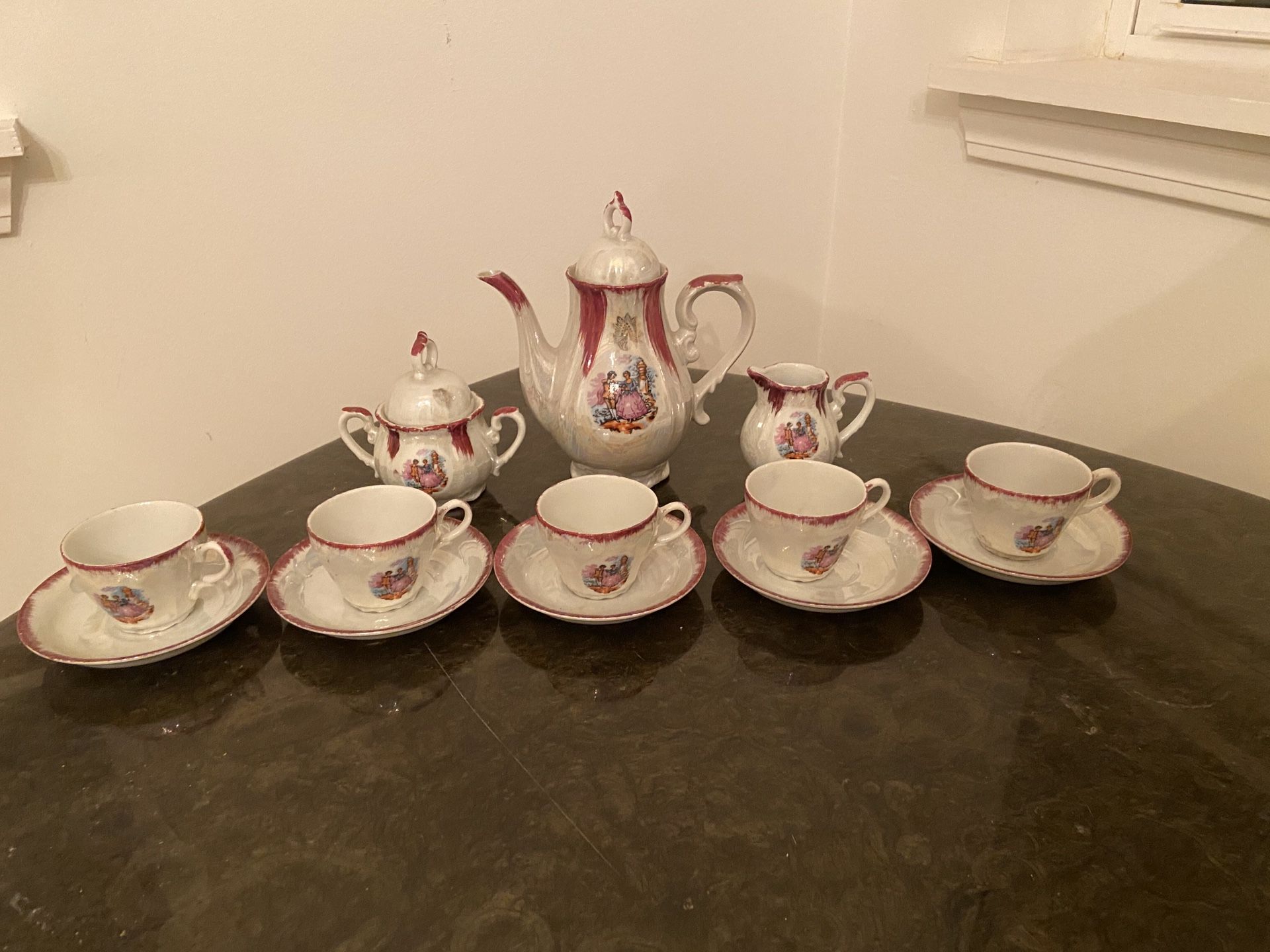 European porcelain“ Madonna “ coffee set for 5 persons