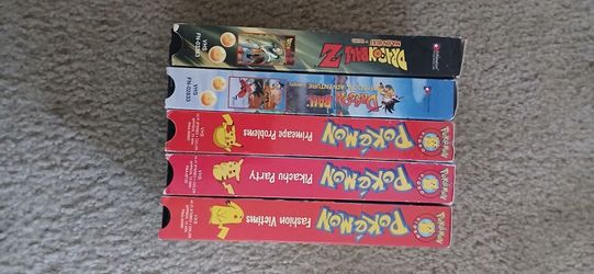 Pokémon And DragonBall Z VHS Vintage Videos Tapes
