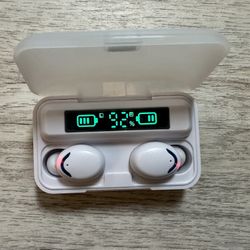 TWS White Bluetooth 5.0 Wireless Earbuds Headphone Waterproof
