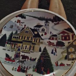 Franklin Mint Christmas On Main Street Collection Plate