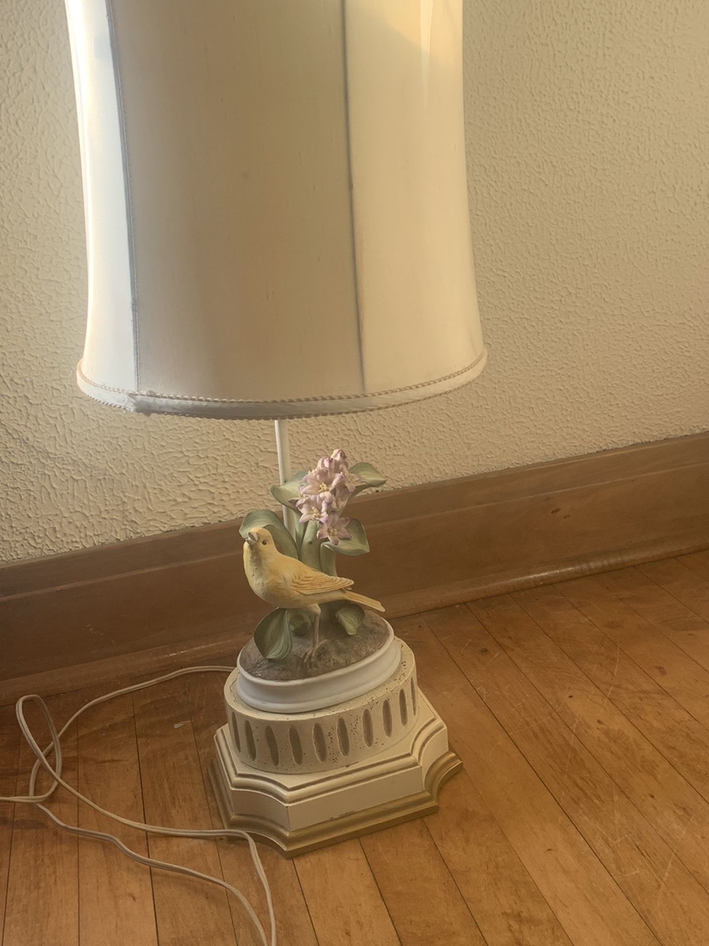 Vintage Lamp with Yellow Bird