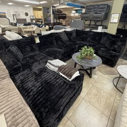 Brand New Super Comfy Plush Corduroy Sectional Set 