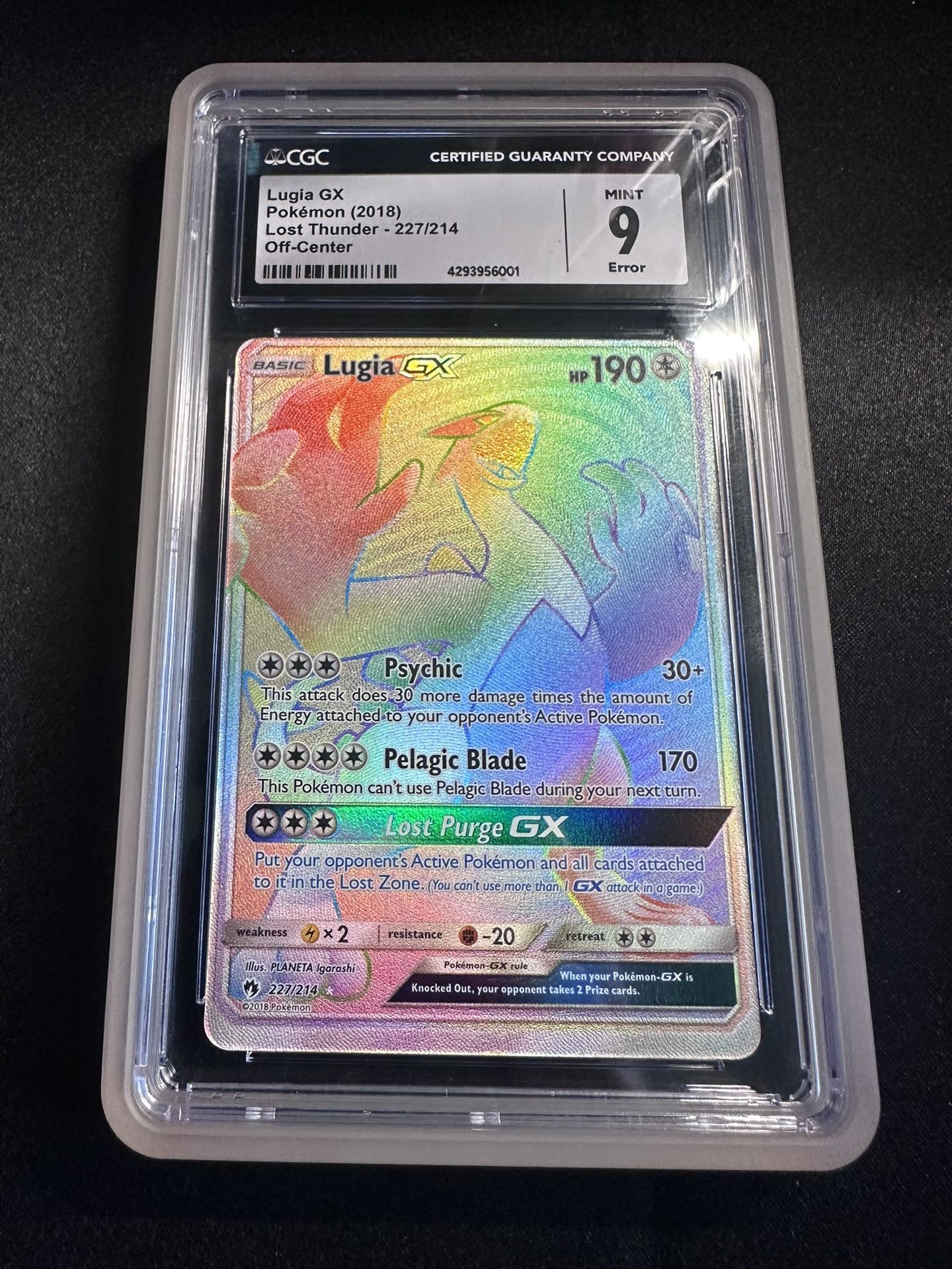 CGC 9 OC 2019 Lugia GX Secret Rare 227/214 Lost Thunder