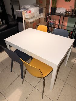 Dinner Table Extendable 4 To 6 People