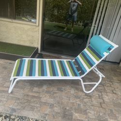 Adjustable Outdoor Chaise Lounge - $10