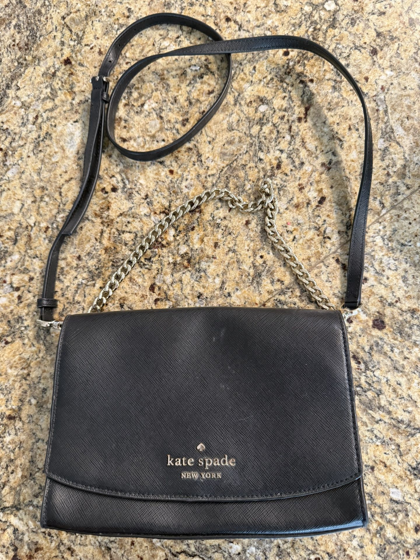 Kate Spade Black Crossbody Purse with Chain Strap