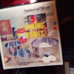 Stainless Steel Mixing Bowls, Set Of Three