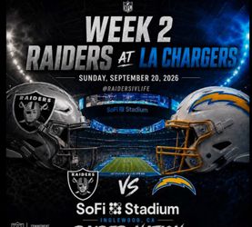 Chargers versus Raiders tickets