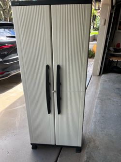 Upright plastic cabinet