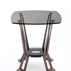 Glass End Table  De Prima Venezia Contemporary End Table