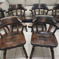 Antique S. Bent & Bros. Captains Chairs