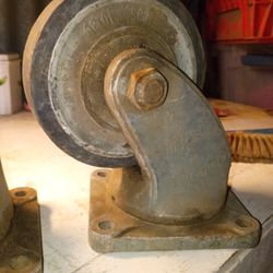 Vintage Aerol Industrial Caster Wheels 