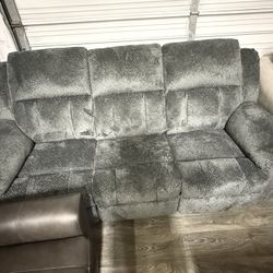Gray Frohn Manual Reclining Sofa