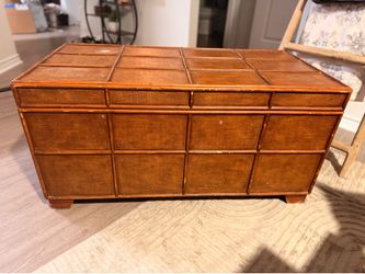 Vintage Storage Trunk | Cedar Interior | Sliding Divider |