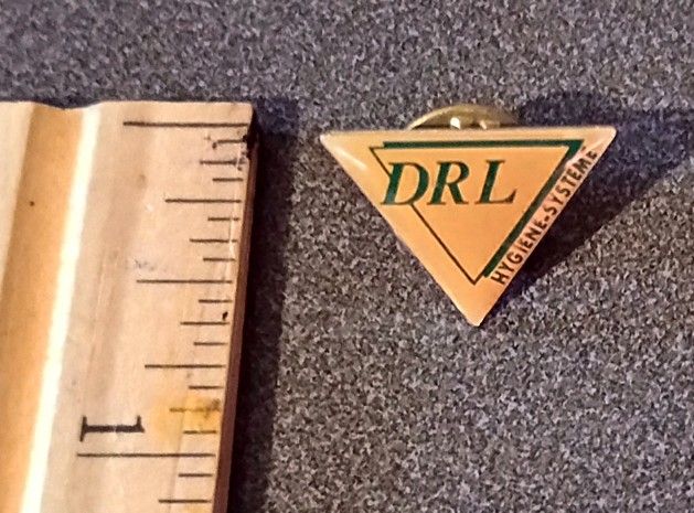 DRL Hygiene Systeme Triangle Vintage Collectible Lapel Pin A-2