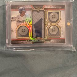 2024 LA DODGERS Triple Threads Button Up FREDDIE FREEMAN SIC PATCH 1/1 