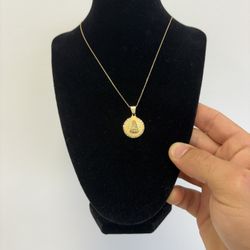 Cadena Y Dije De La Virgen Oro 10k