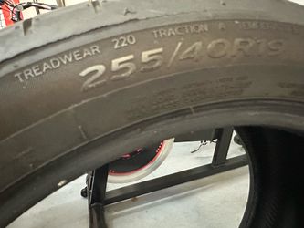 *For Sale: Used 255/40R19 Tire - - *Condition*: Gently used for 2 weeks, minor damage with a small nail puncture in the tread. - *Specifica