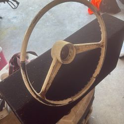 Vintage Olds Mobile Steering Wheel 