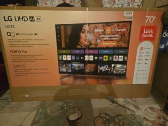 LG 70" Class UA75 UHD 4K AI Smart webOS TV