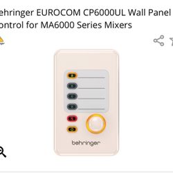 CP6000UL - Wall Panel Control for MA6000 Series Mixers 