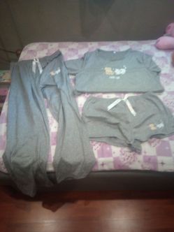 PJs with shirt shorts and pants