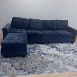 Navy blue couch