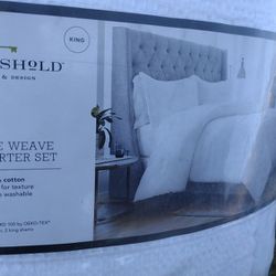 Washed Waffle Weave Comforter & Pillow Sham Set - By Threshold