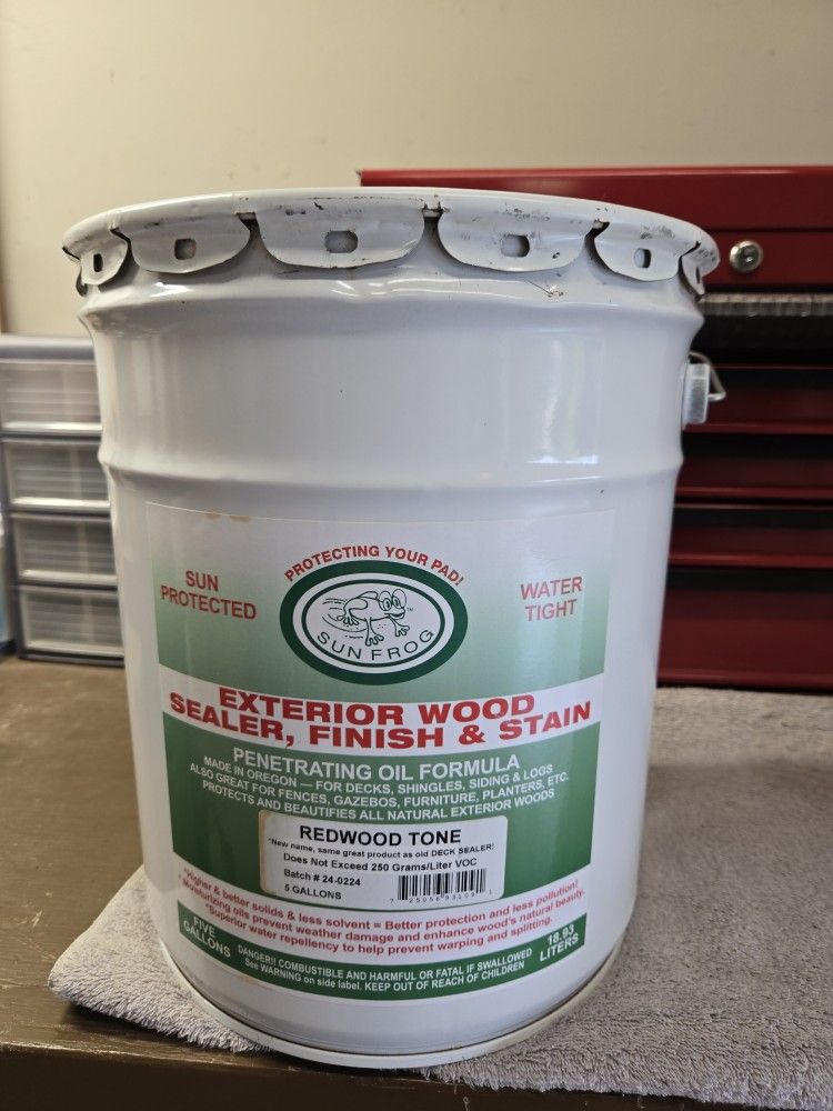 5 Gallons: Sunfrog Deck Stain/Sealant