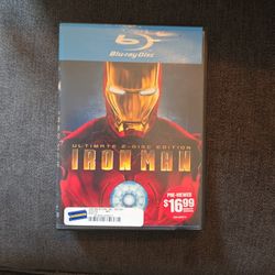 Iron Man Blu-ray DVD 2 Disc Set.