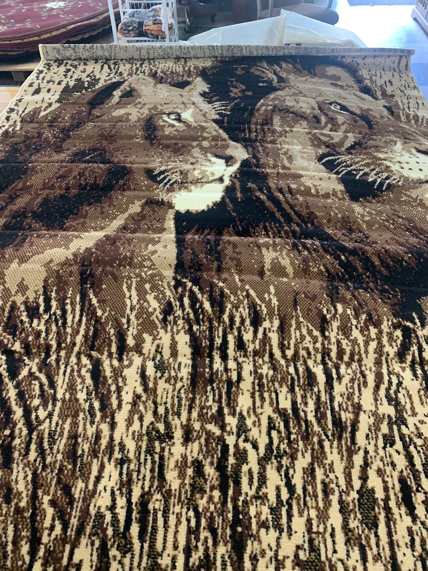 Lion Area Rug Brand New 5x7