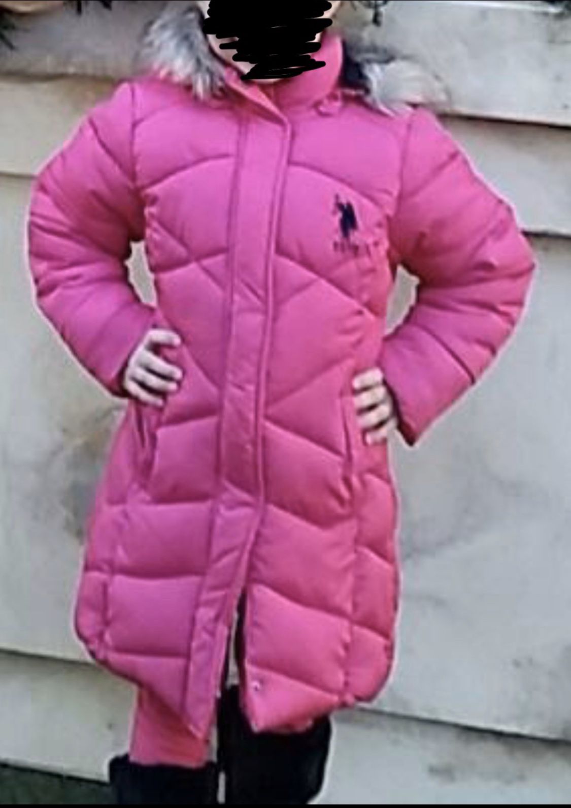 Girl’s Long Coat (US Polo Assn) Size 6x